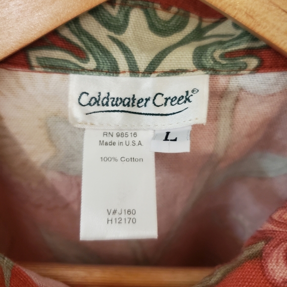 Coldwater Creek women's Large Floral Long Sleeve Light Jacket - Picture 3 of 9